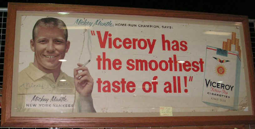 Mickey Mantle Viceroy Cigs Sign $4995.00.JPG (183376 bytes)